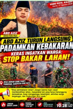 Abd Aziz Turun Langsung Padamkan Kebakaran, Keras Ingatkan Warga Stop Bakar Lahan!